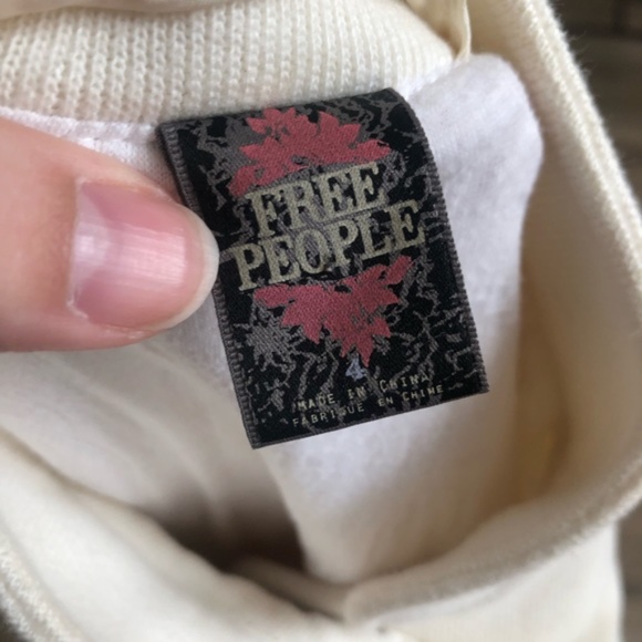 Free People Military Ruffle Jacket in Ivory Size 4 - Picture 13 of 16